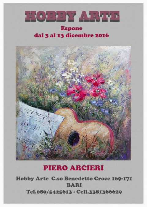 Bari, mostra personale del pittore Piero Arcieri nella galleria 